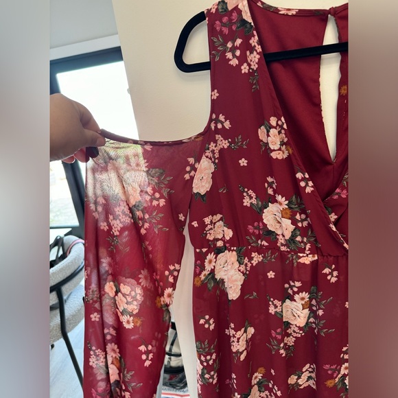 Faux Wrap Cold Shoulder Dress size 2 Torrid - Picture 2 of 5